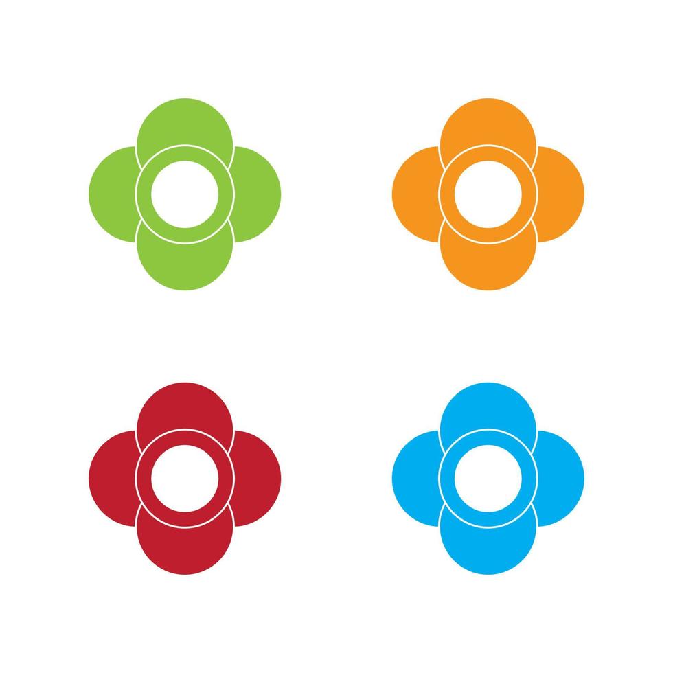 logotipo de flor y plantilla de vector