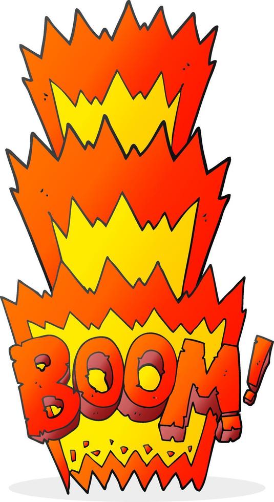 freehand drawn cartoon boom symbol vector