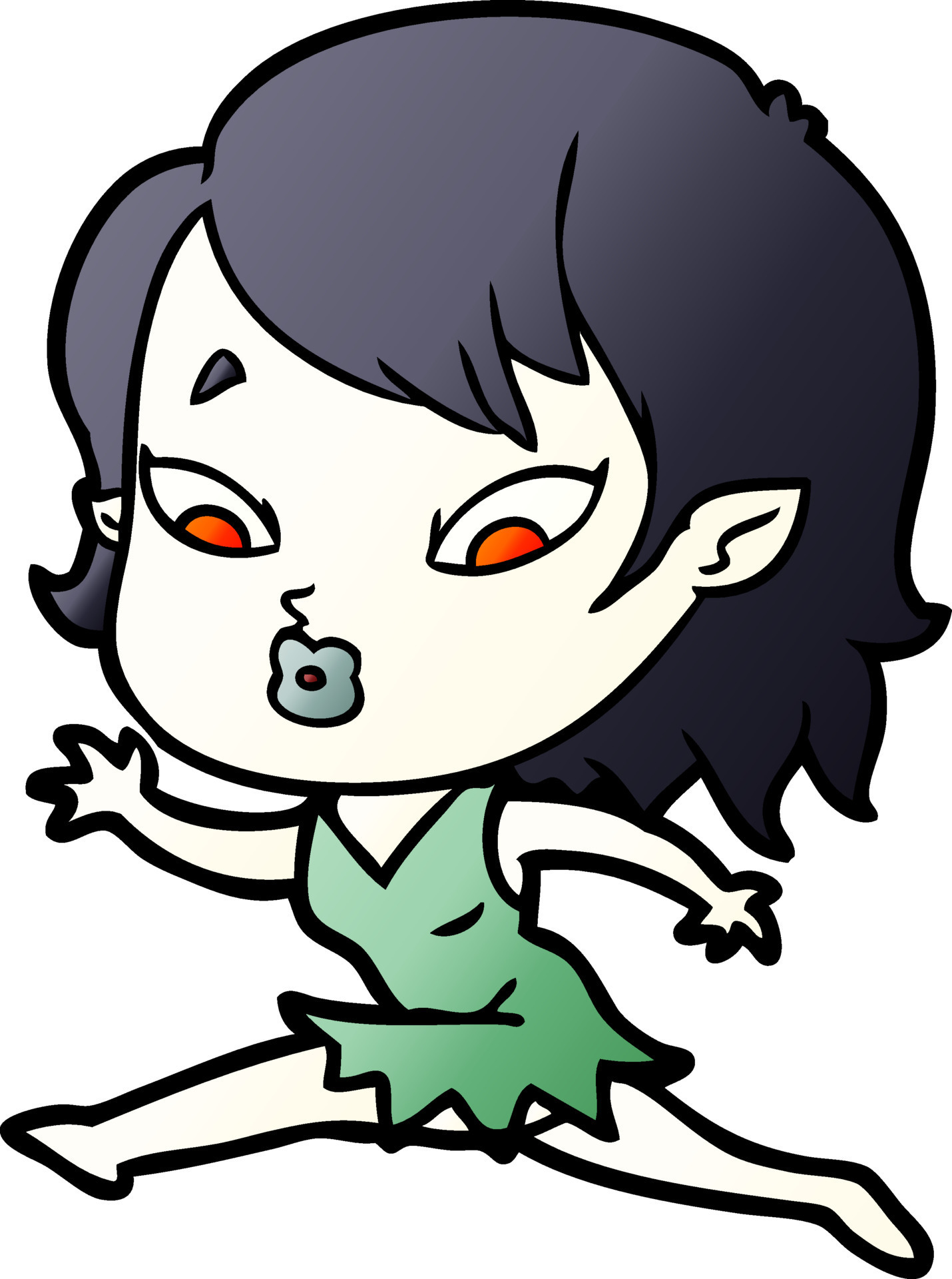 cute cartoon vampire girl