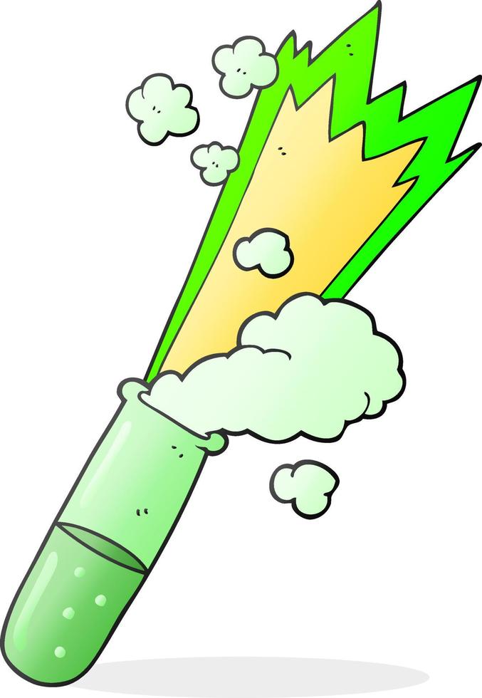freehand drawn cartoon science test tube vector