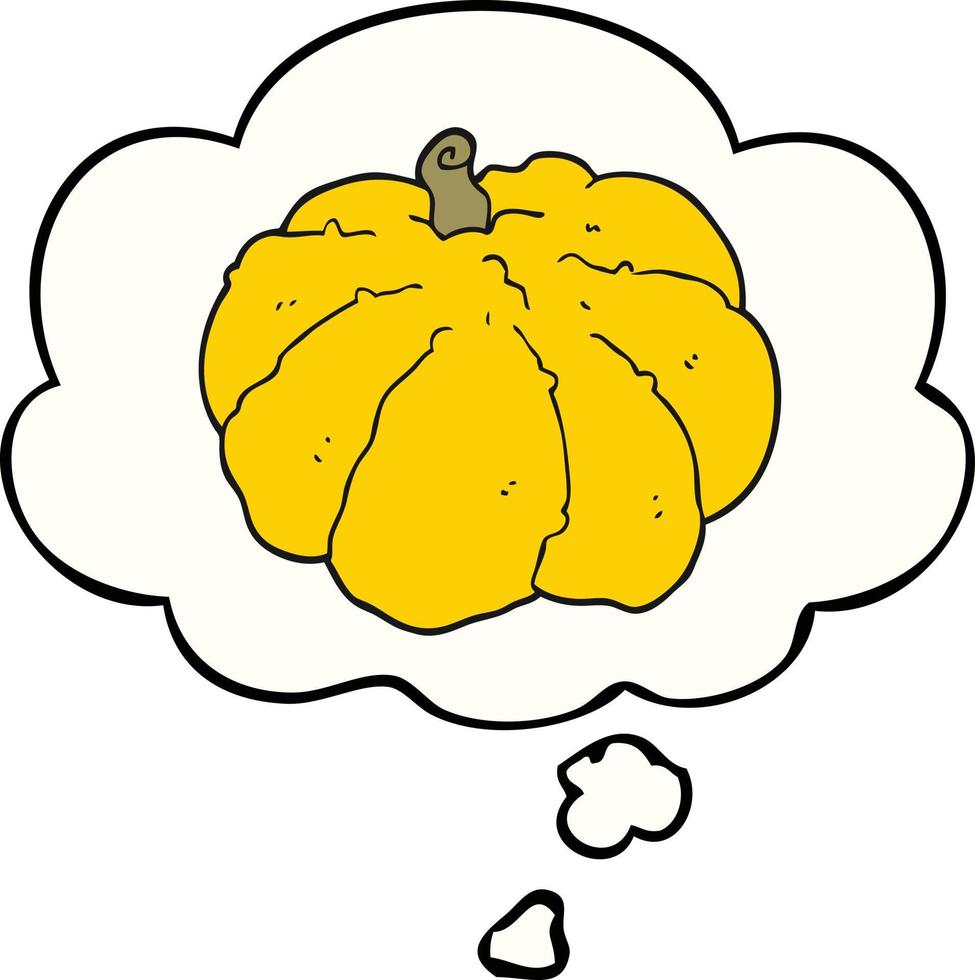 cartoon squash and thought bubble vector