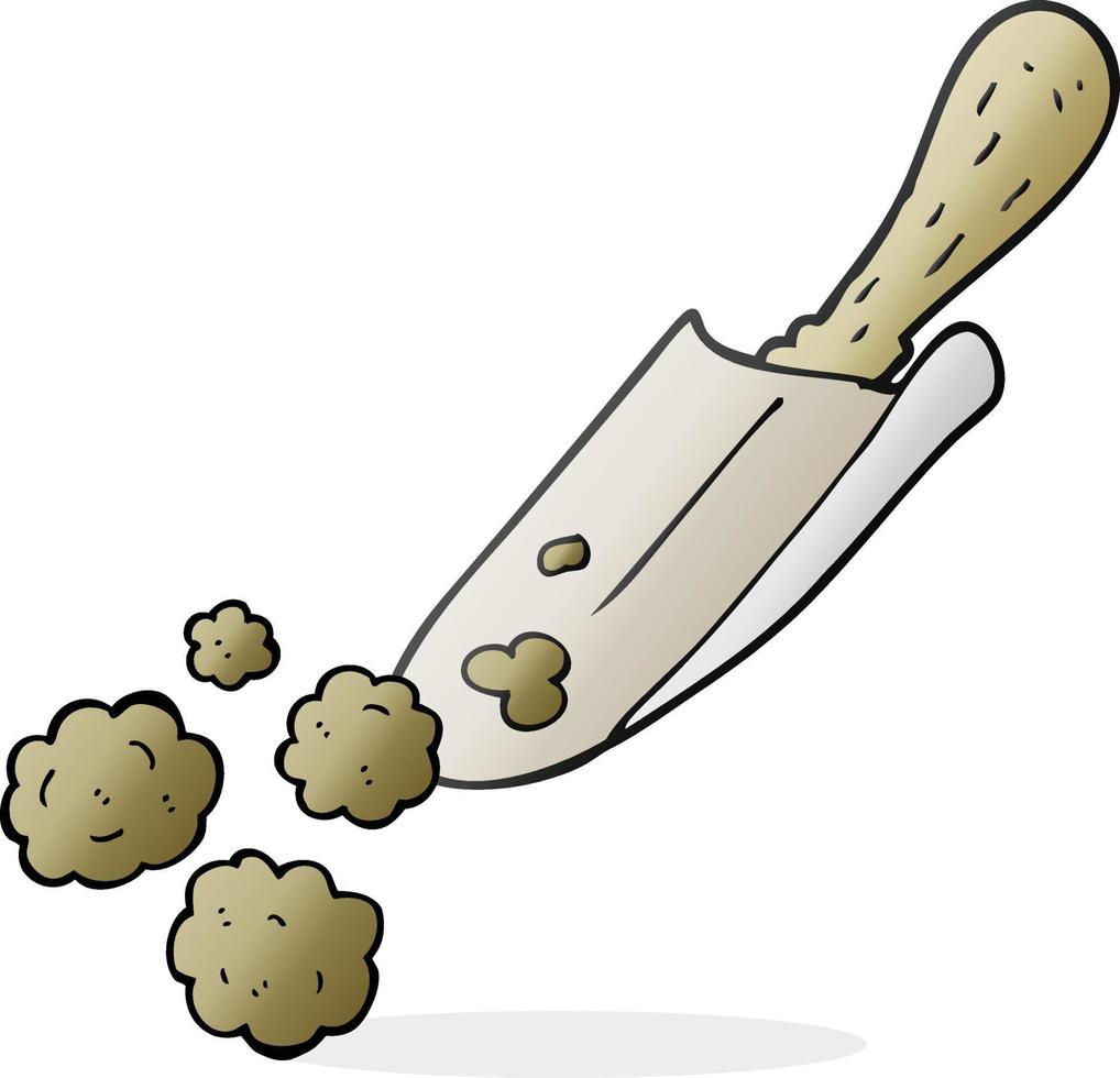 freehand drawn cartoon shovel vector