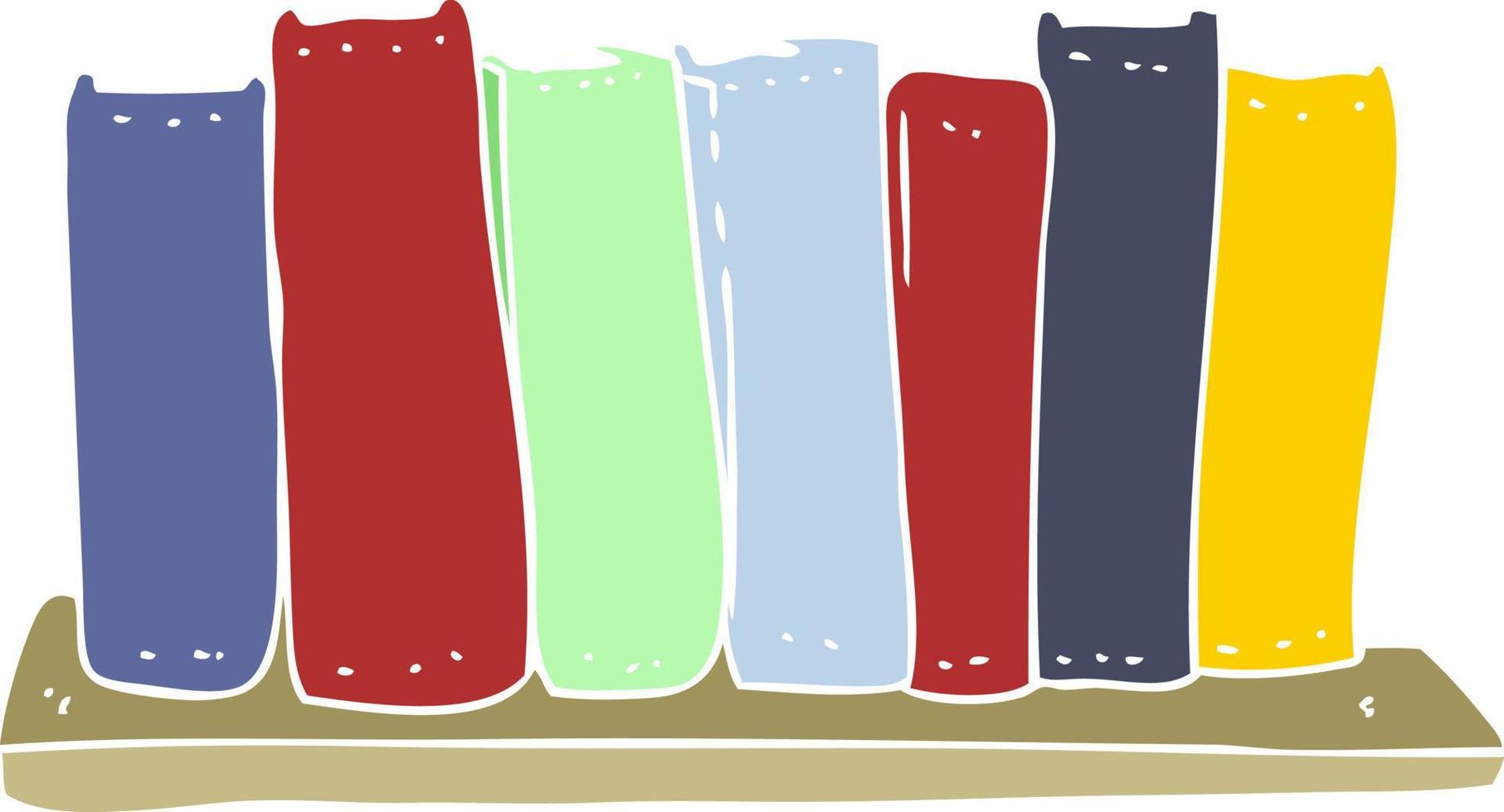ilustración de color plano de libros vector