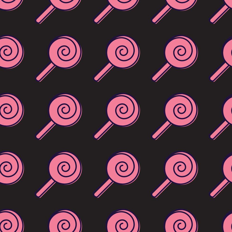 Holiday, fantasy and holiday concept. Seamless pattern of lollipop on pink background. Perfect for wrapping, fabric, textile, wallpapers, giftboxes, postcards vector