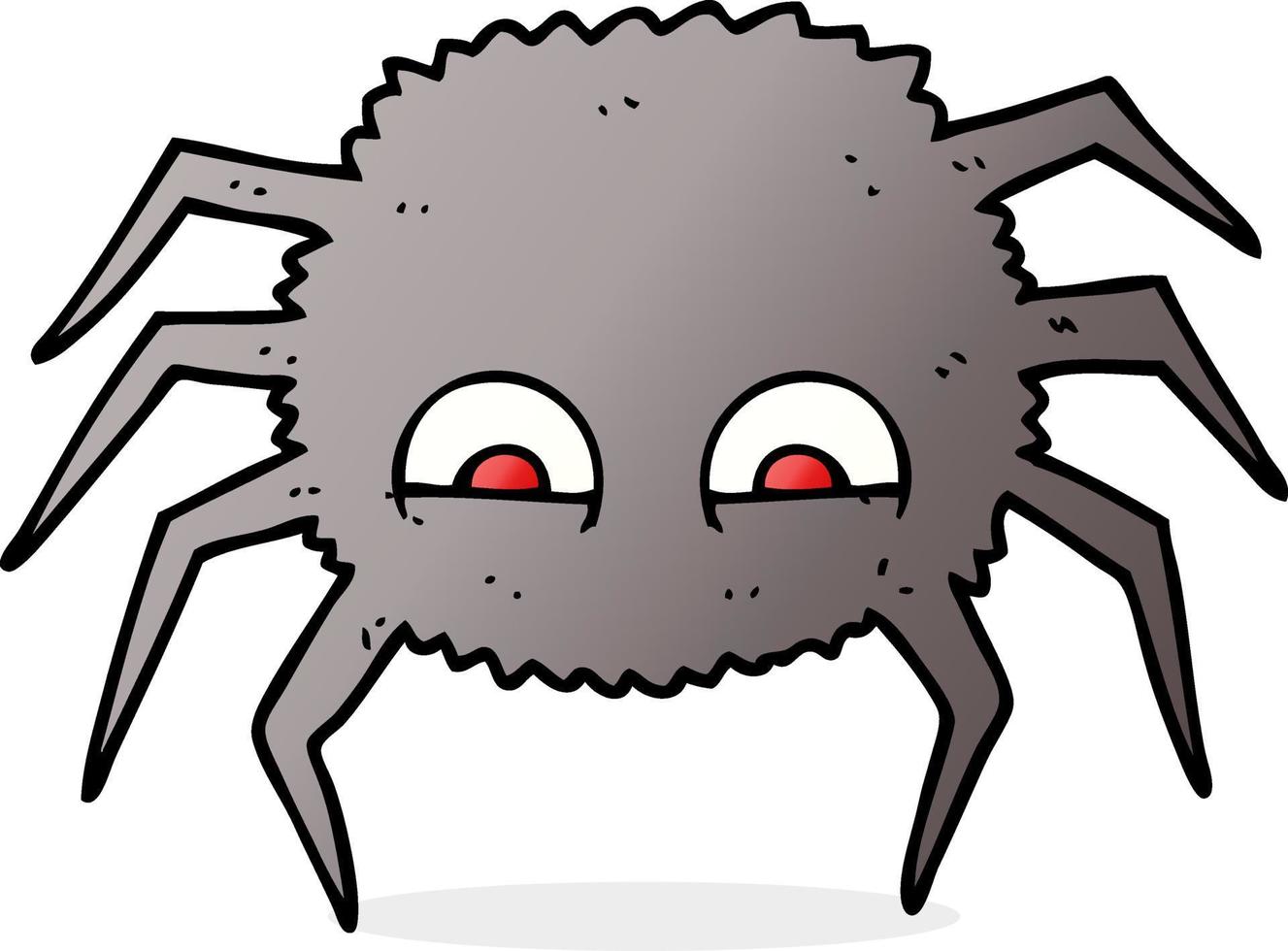 freehand drawn cartoon spider vector