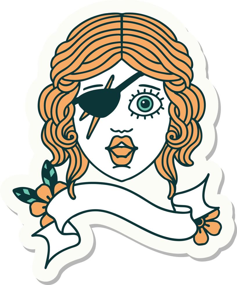 sticker of a human rogue character face vector