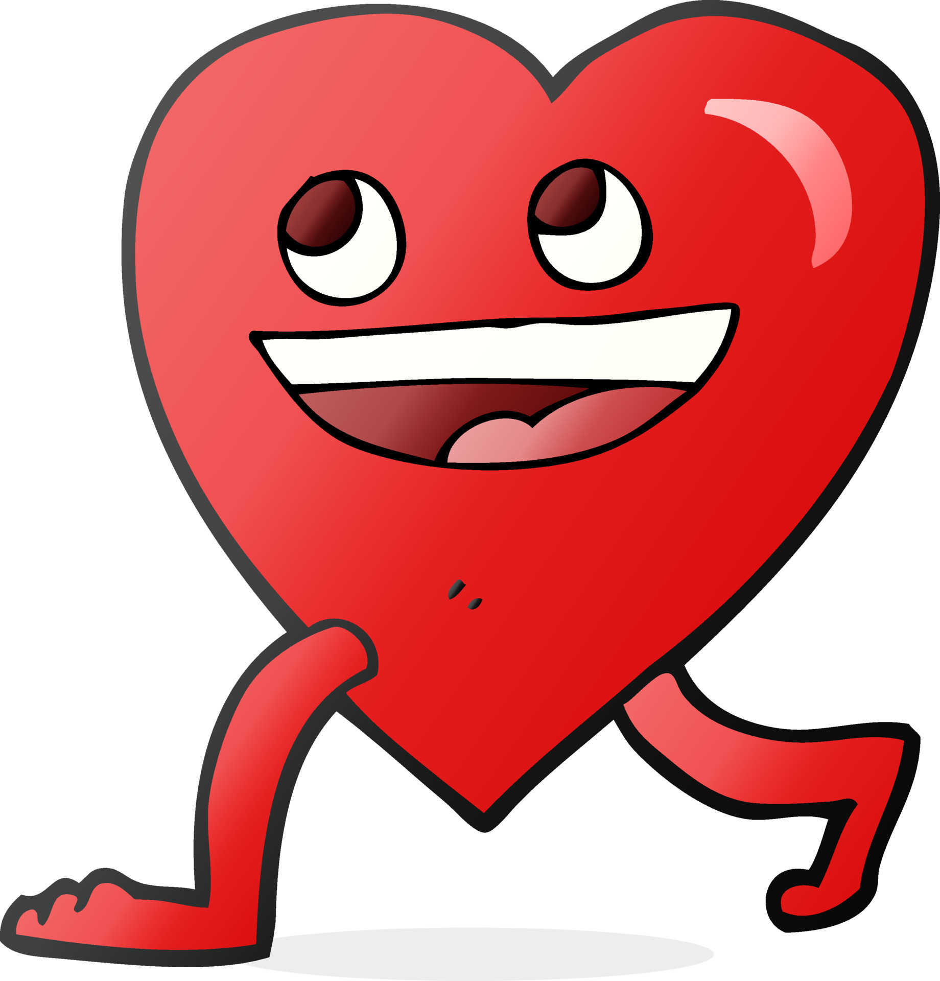 freehand drawn cartoon walking heart 12015681 Vector Art at Vecteezy