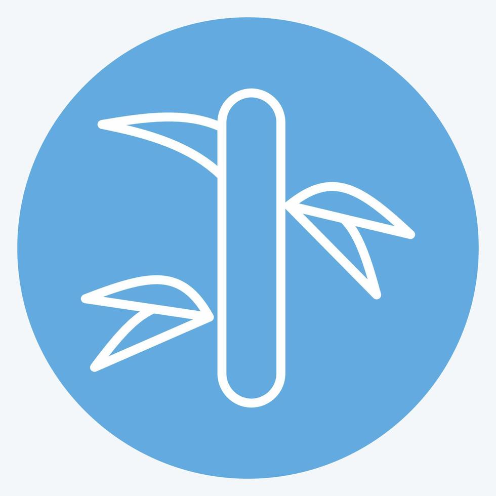 Icon Bamboo. related to Thailand symbol. blue eyes style. simple design editable. simple illustration. simple vector icons. World Travel tourism. Thai