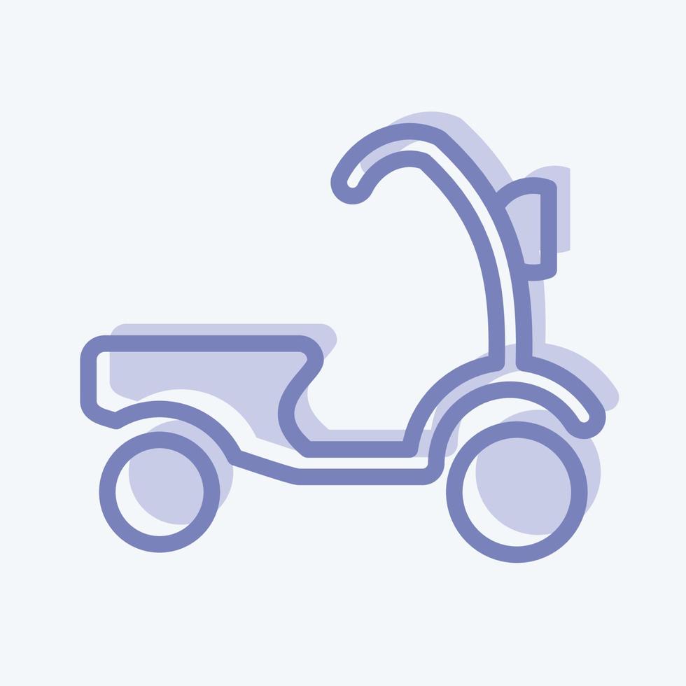 Icon Scooter. related to Thailand symbol. two tone style. simple design editable. simple illustration. simple vector icons. World Travel tourism. Thai