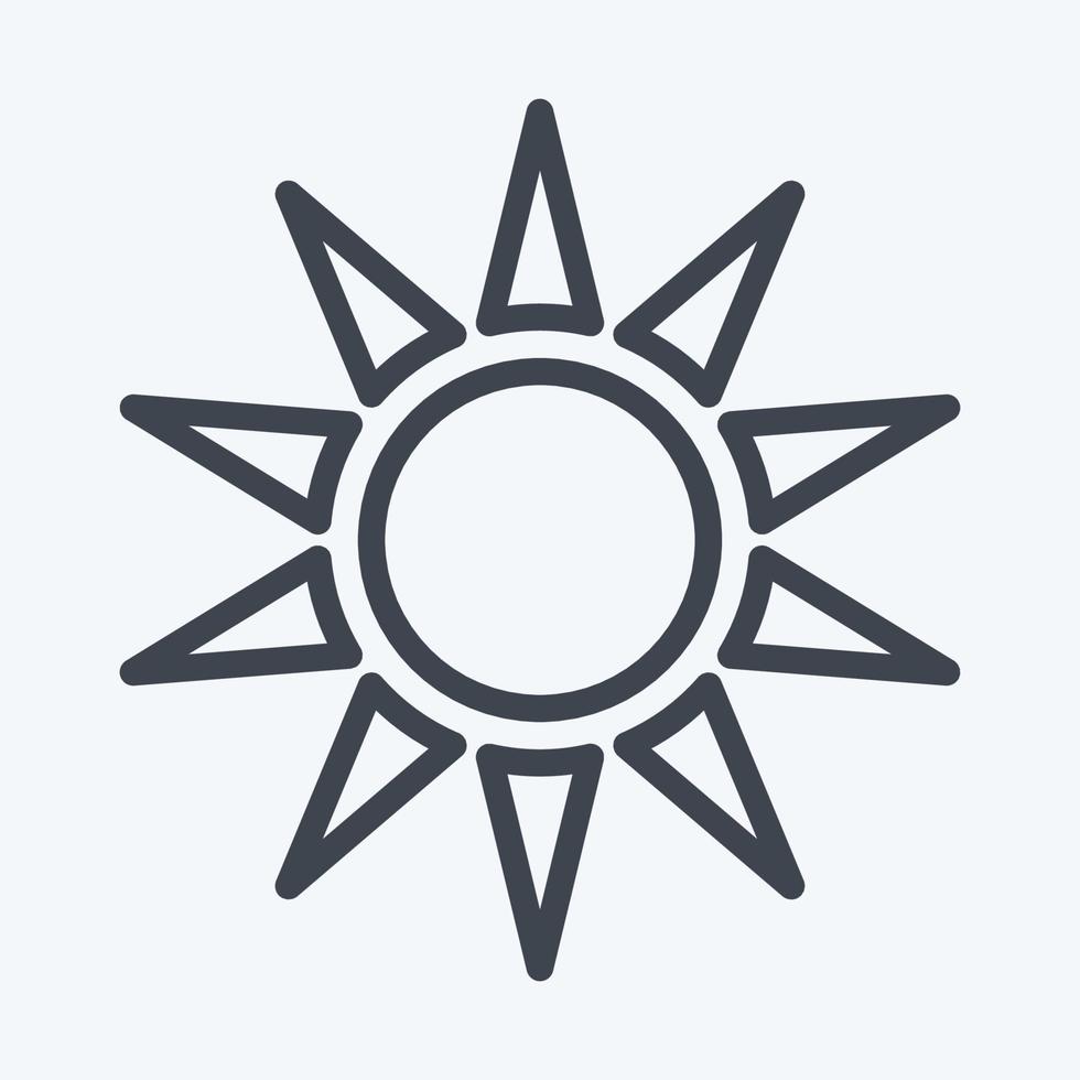 Icon Sunlight. related to Thailand symbol. line style. simple design editable. simple illustration. simple vector icons. World Travel tourism. Thai