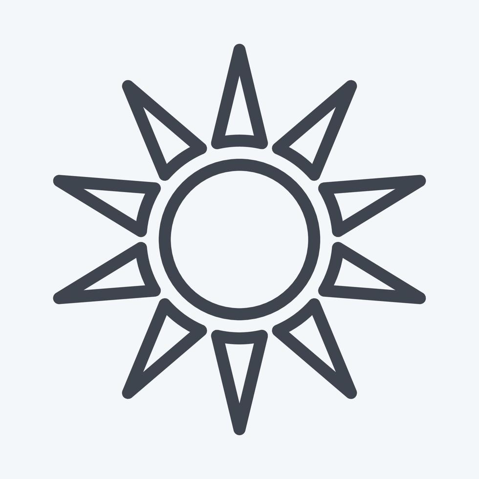 Icon Sunlight. related to Thailand symbol. line style. simple design editable. simple illustration. simple vector icons. World Travel tourism. Thai