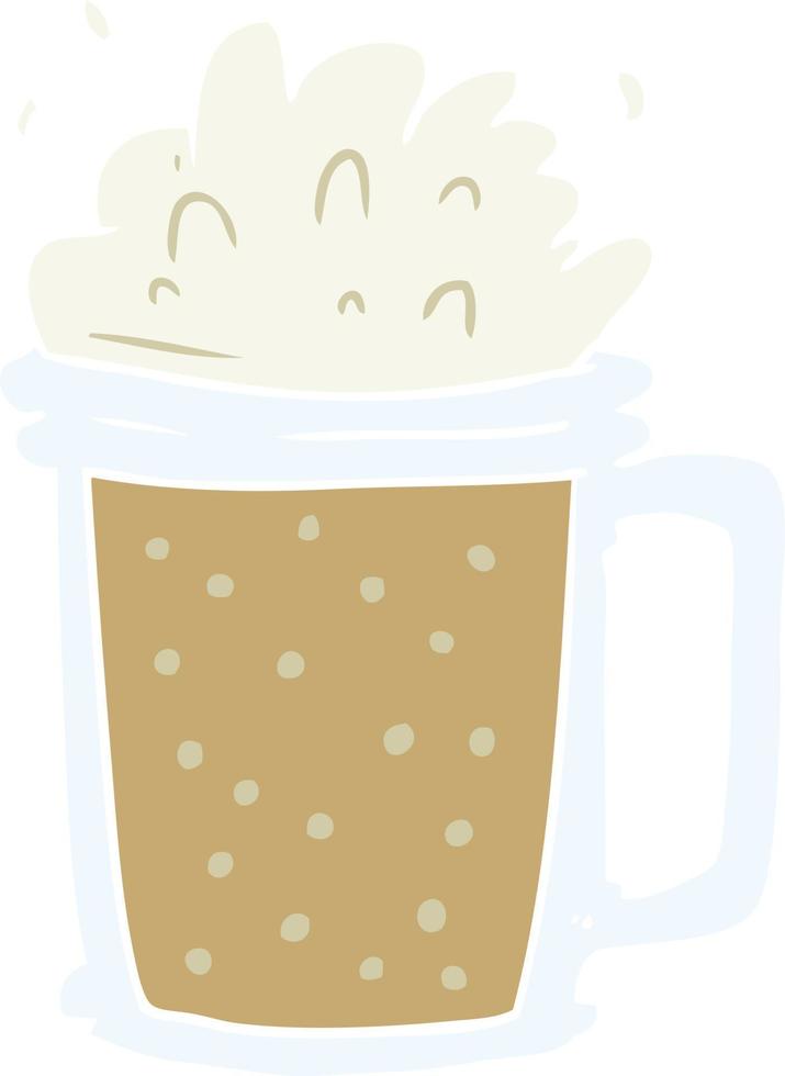 cerveza de dibujos animados de estilo de color plano vector