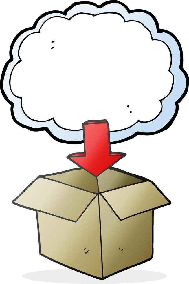 freehand drawn cartoon download from the cloud symbol vector