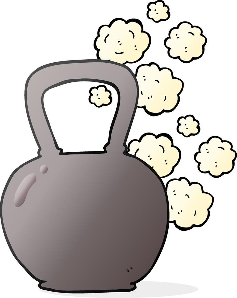 freehand drawn cartoon kettle bell vector