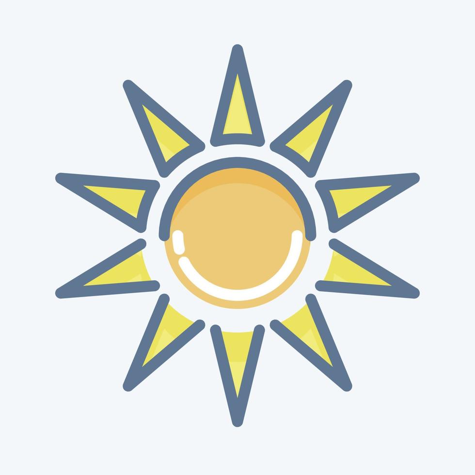Icon Sunlight. related to Thailand symbol. doodle style. simple design editable. simple illustration. simple vector icons. World Travel tourism. Thai