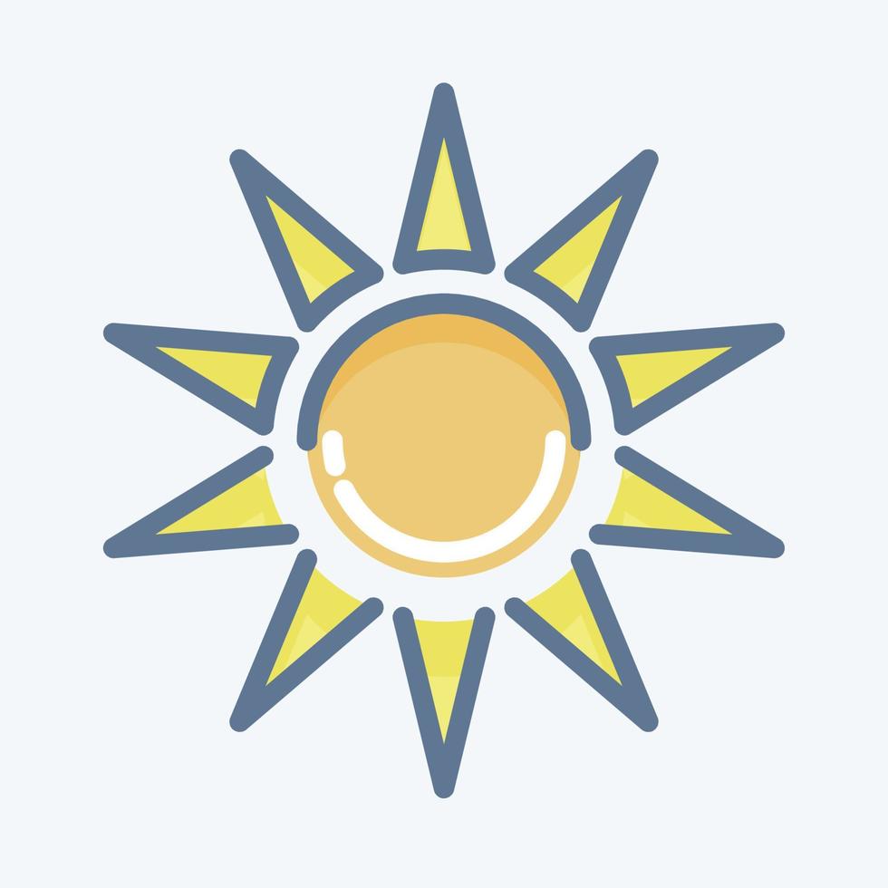 Icon Sunlight. related to Thailand symbol. doodle style. simple design editable. simple illustration. simple vector icons. World Travel tourism. Thai