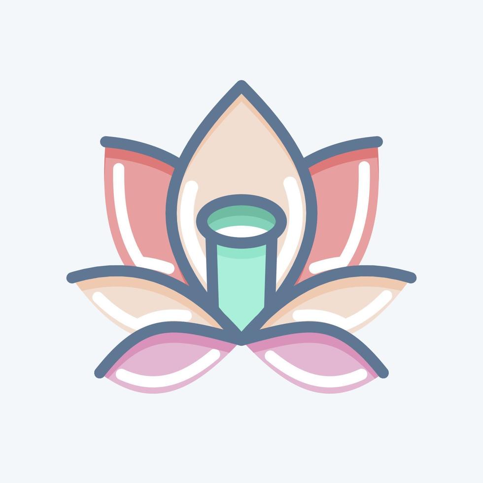 Icon Lotus. related to Thailand symbol. doodle style. simple design editable. simple illustration. simple vector icons. World Travel tourism. Thai