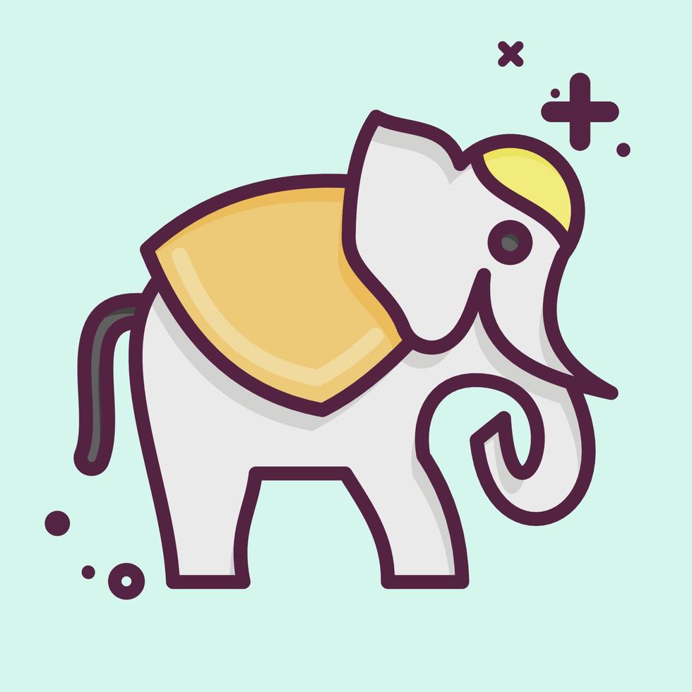 Icon Elephant. related to Thailand symbol. MBE style. simple design editable. simple illustration. simple vector icons. World Travel tourism. Thai