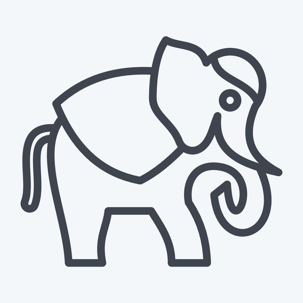 Icon Elephant. related to Thailand symbol. line style. simple design editable. simple illustration. simple vector icons. World Travel tourism. Thai