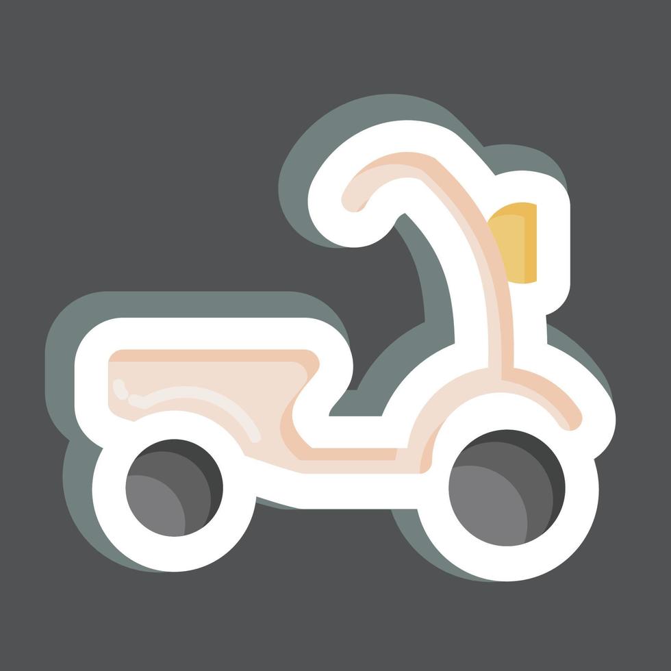 Sticker Scooter. related to Thailand symbol. simple design editable. simple illustration. simple vector icons. World Travel tourism. Thai