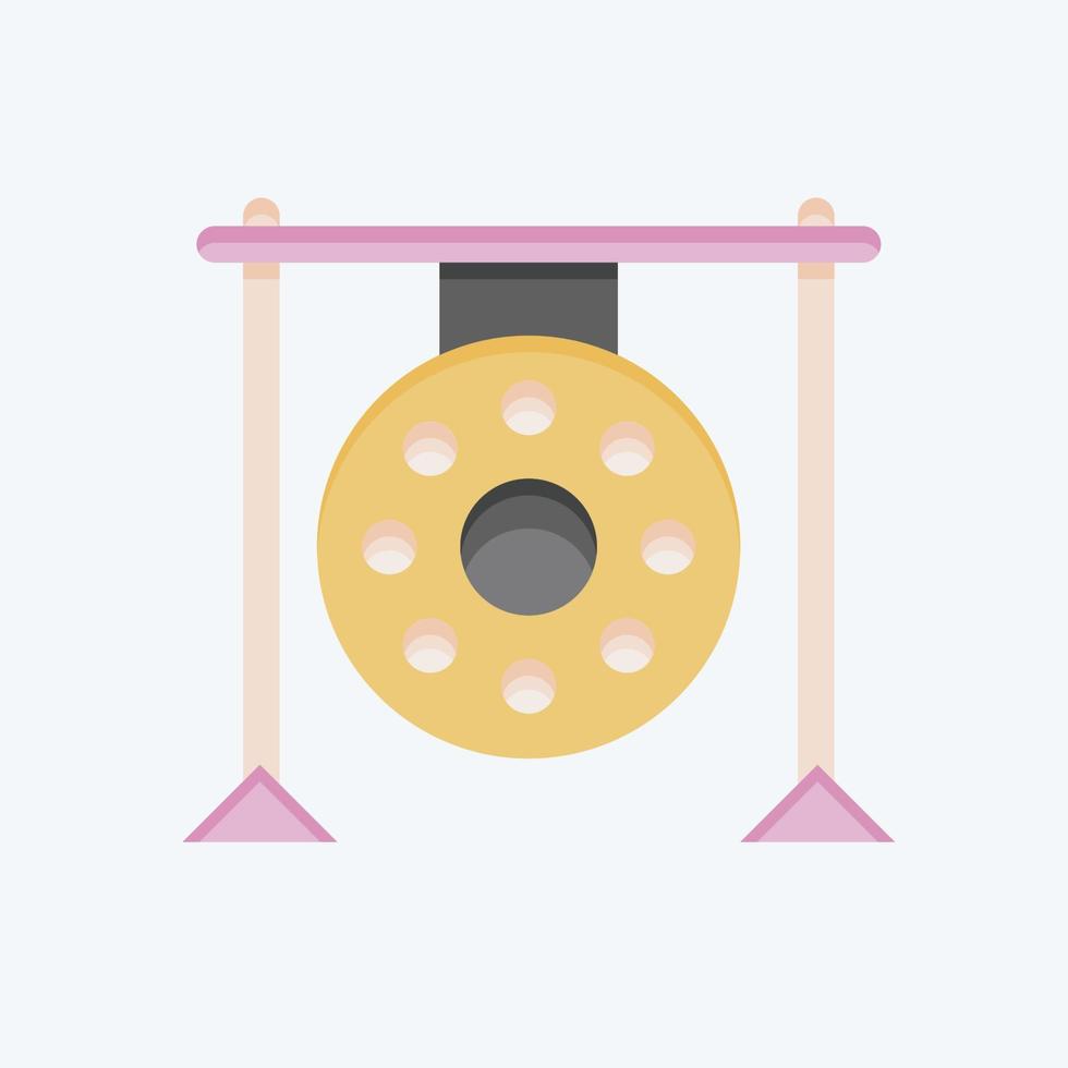 Icon Gong. related to Thailand symbol. flat style. simple design editable. simple illustration. simple vector icons. World Travel tourism. Thai