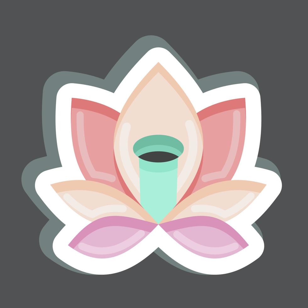 Sticker Lotus. related to Thailand symbol. simple design editable. simple illustration. simple vector icons. World Travel tourism. Thai