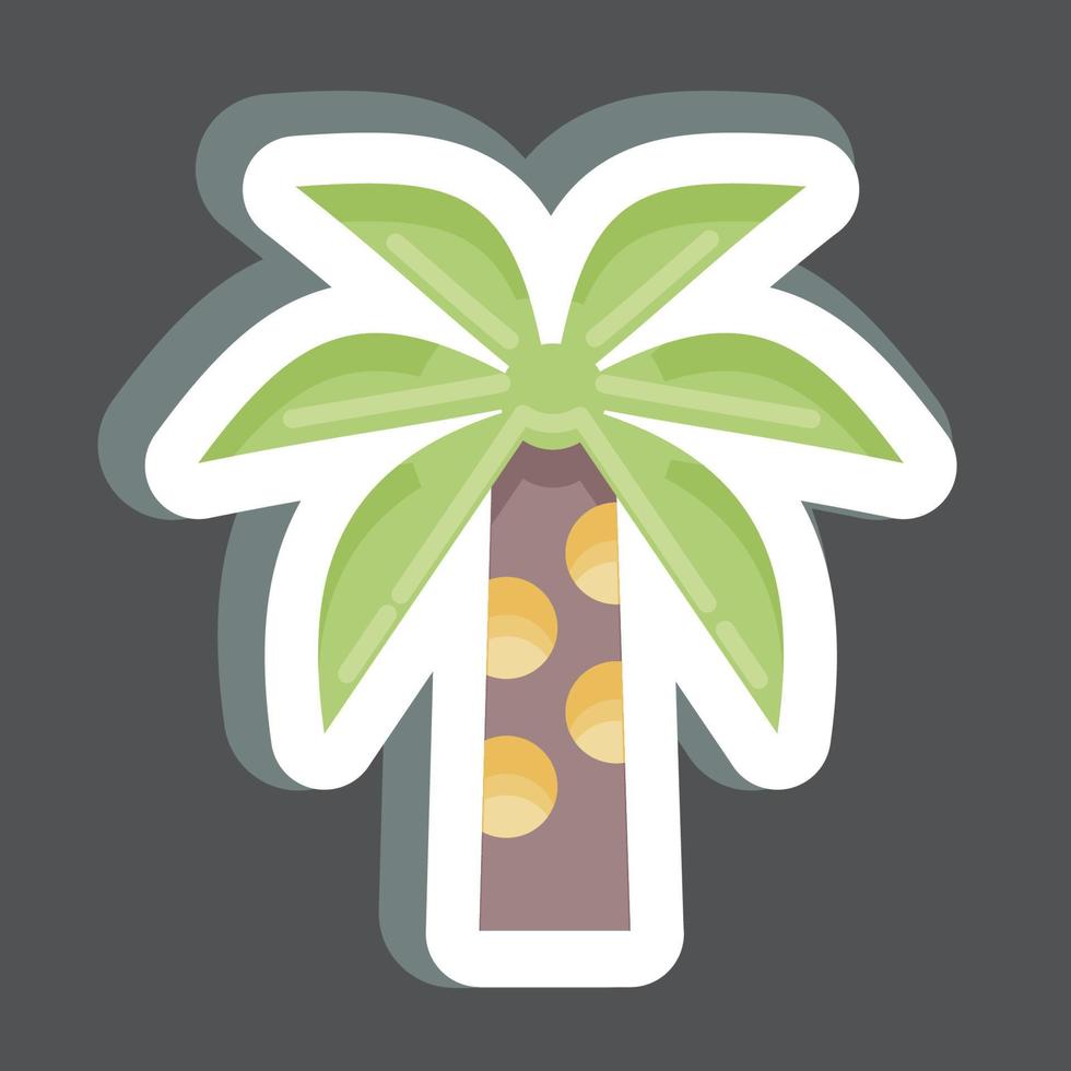 Sticker Palm Tree. related to Thailand symbol. simple design editable. simple illustration. simple vector icons. World Travel tourism. Thai