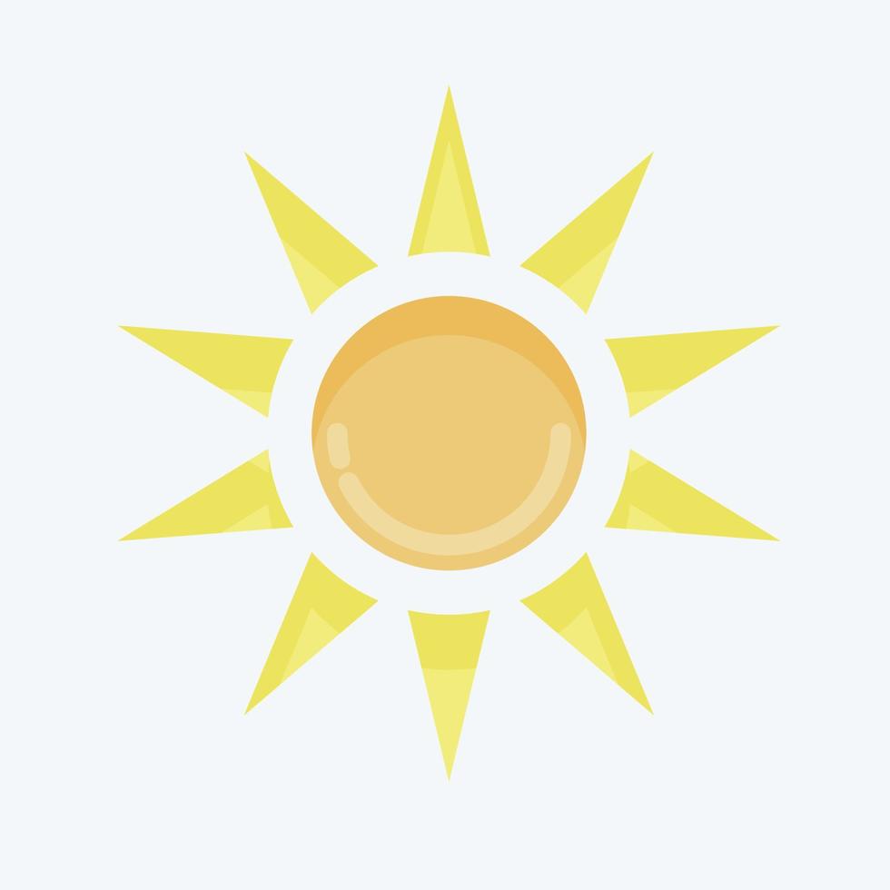 Icon Sunlight. related to Thailand symbol. flat style. simple design editable. simple illustration. simple vector icons. World Travel tourism. Thai