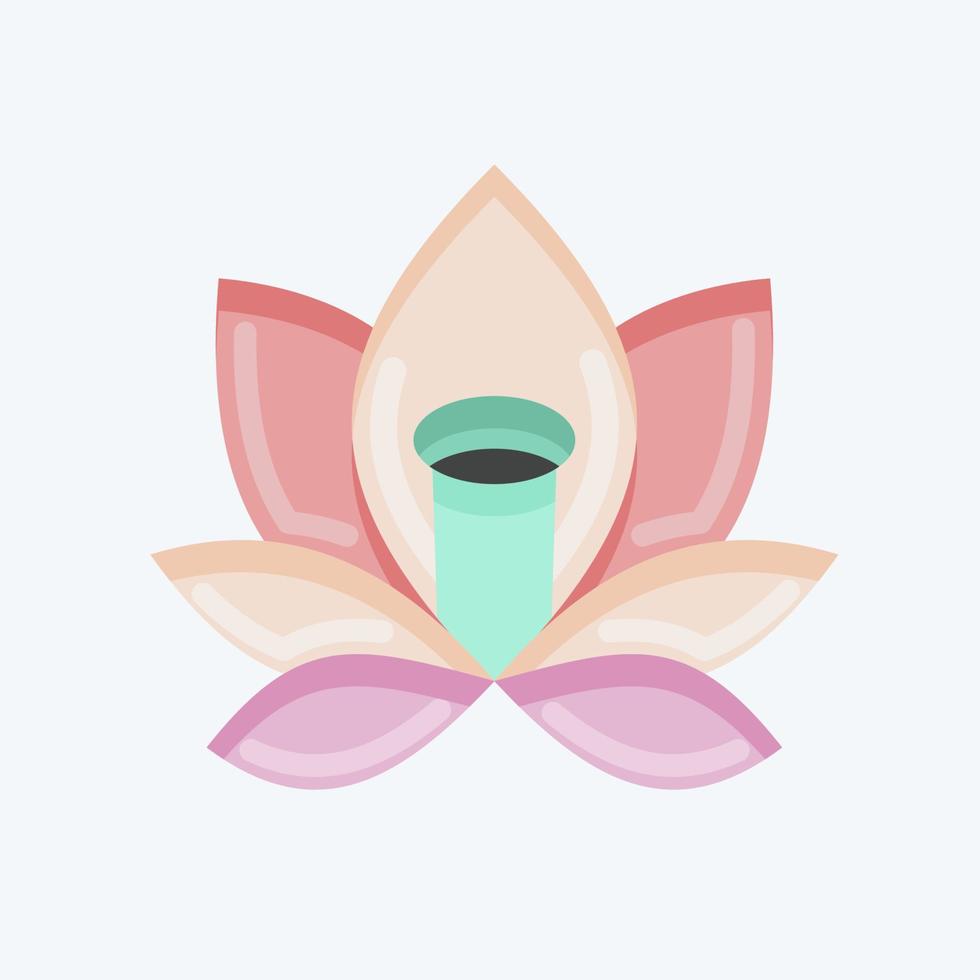 Icon Lotus. related to Thailand symbol. flat style. simple design editable. simple illustration. simple vector icons. World Travel tourism. Thai