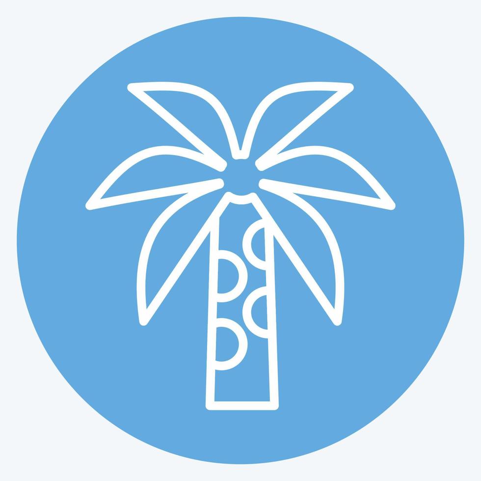 Icon Palm Tree. related to Thailand symbol. blue eyes style. simple design editable. simple illustration. simple vector icons. World Travel tourism. Thai