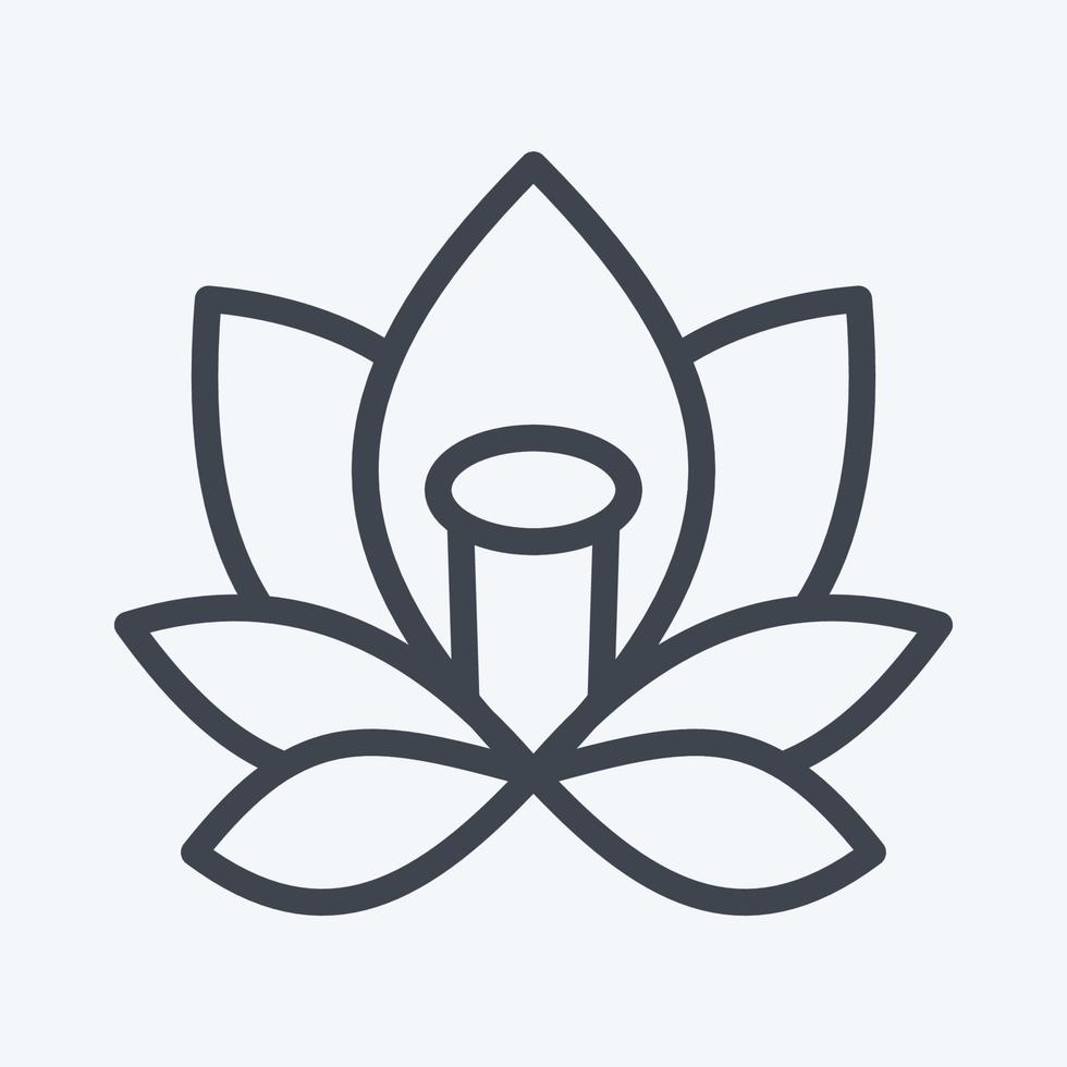 Icon Lotus. related to Thailand symbol. line style. simple design editable. simple illustration. simple vector icons. World Travel tourism. Thai