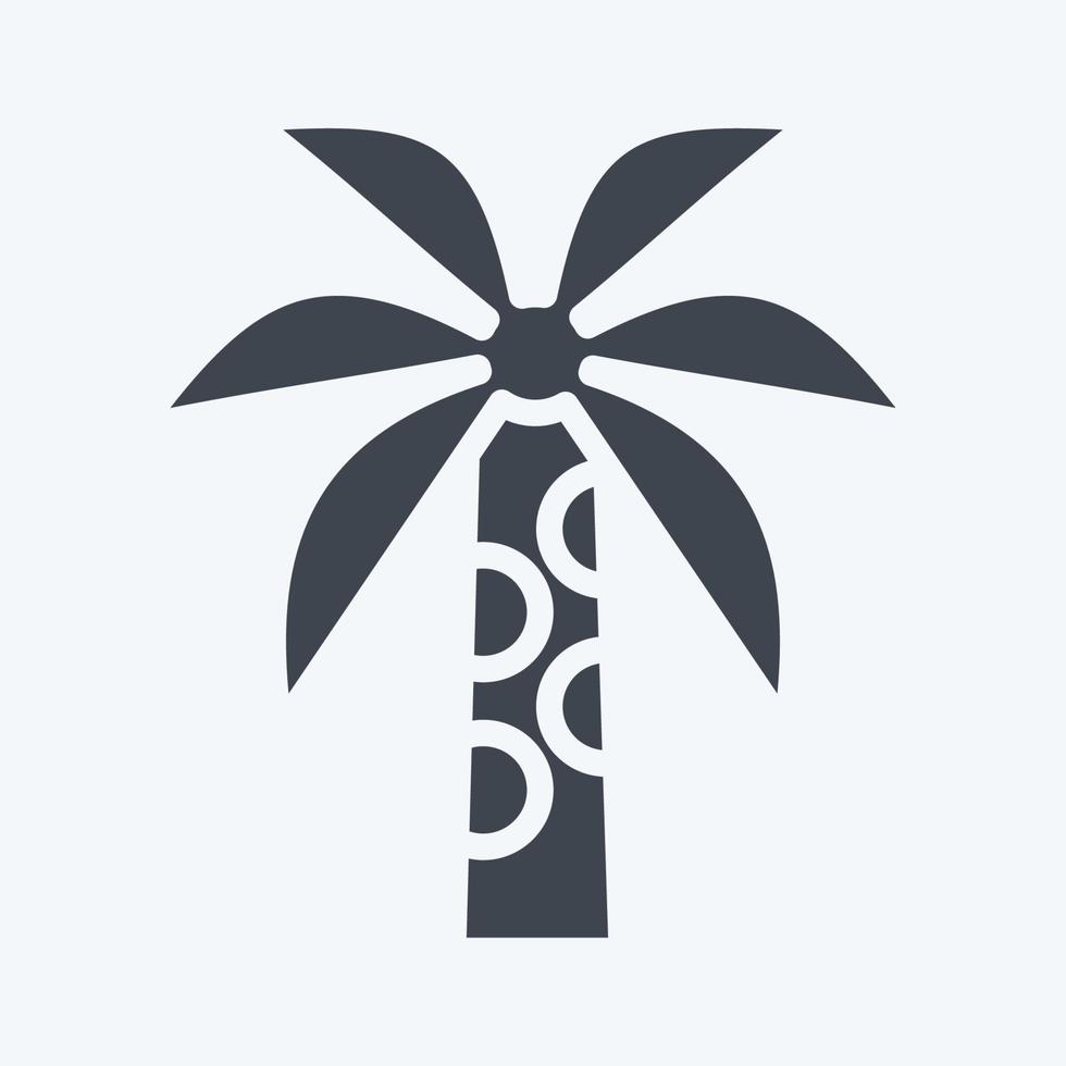 Icon Palm Tree. related to Thailand symbol. glyph style. simple design editable. simple illustration. simple vector icons. World Travel tourism. Thai