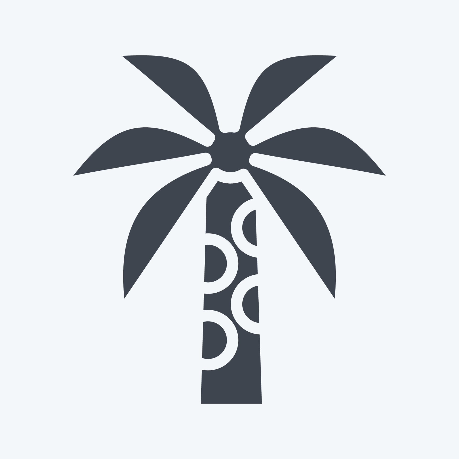 Icon Palm Tree. related to Thailand symbol. glyph style. simple design