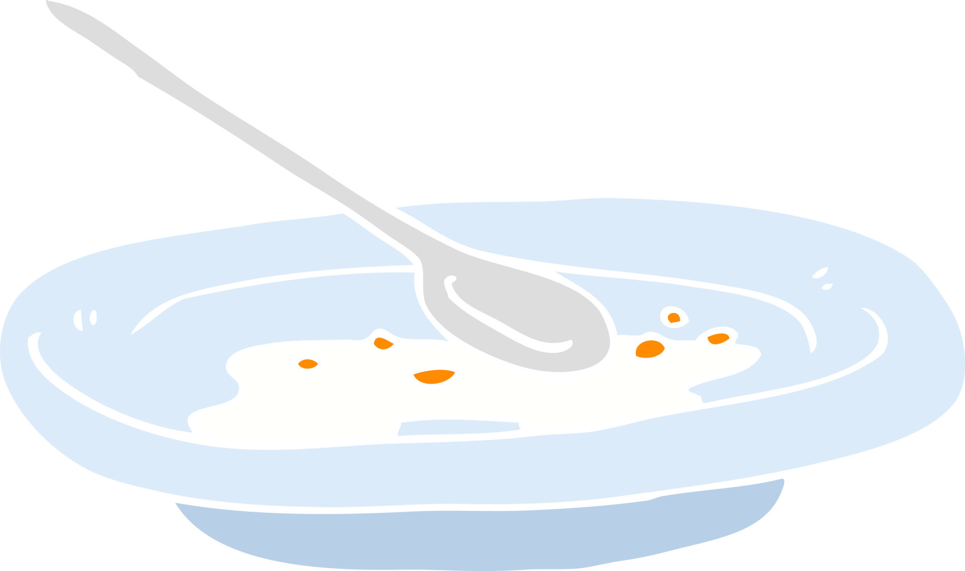 flat color illustration of empty cereal bowl 12016123 Vector Art at