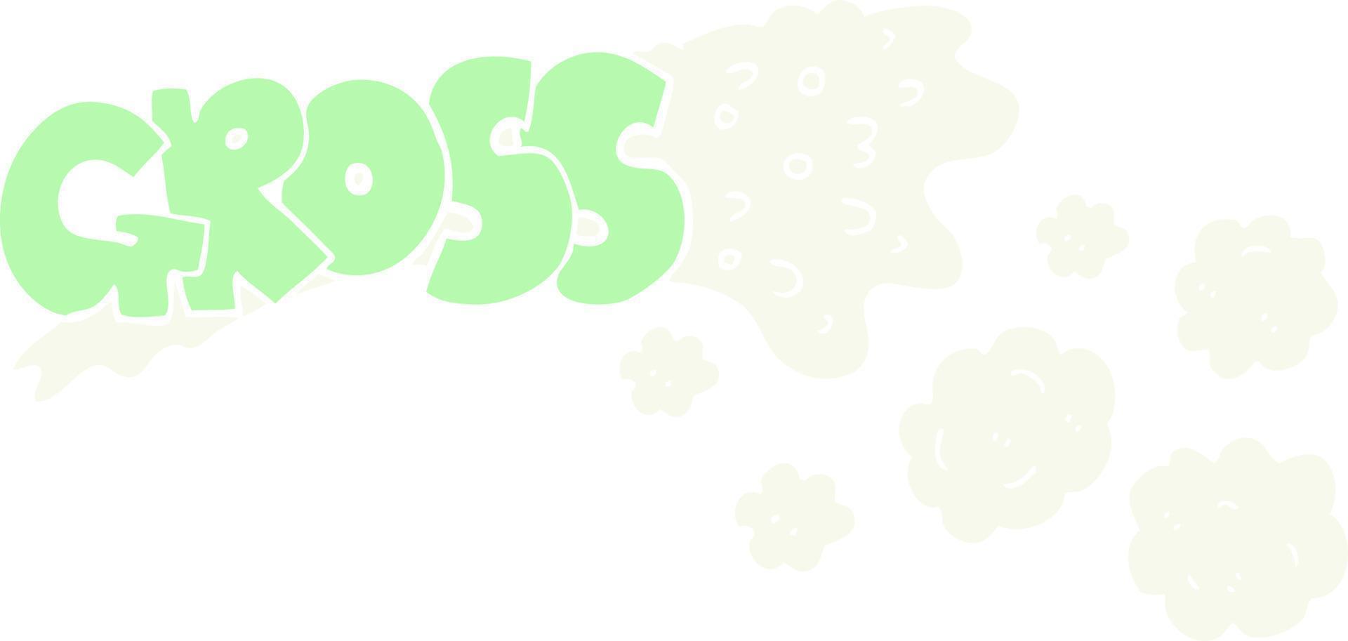 gross flat color illustration of vector