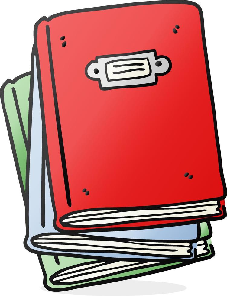 freehand drawn cartoon book vector