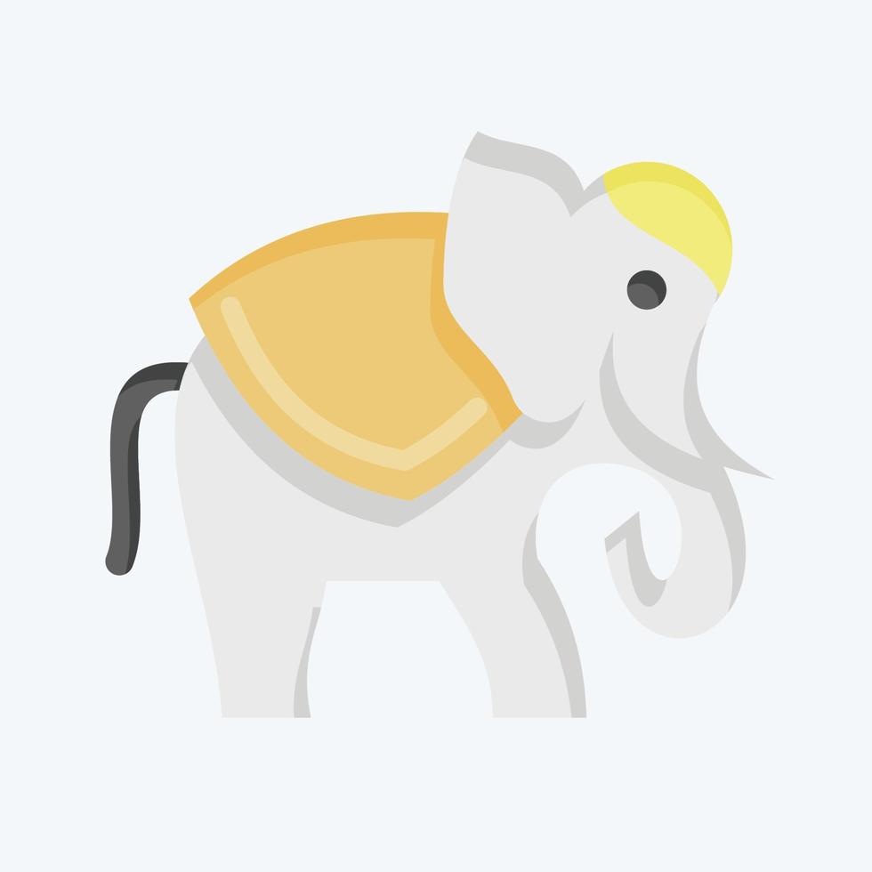 elefante icono. relacionado con el símbolo de Tailandia. estilo plano diseño simple editable. ilustración sencilla. iconos vectoriales simples. turismo mundial de viajes. tailandés vector