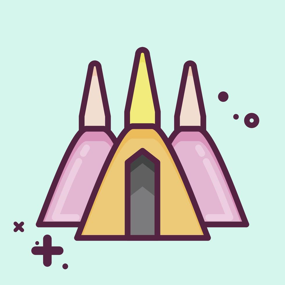 Icon Chedi. related to Thailand symbol. MBE style. simple design editable. simple illustration. simple vector icons. World Travel tourism. Thai