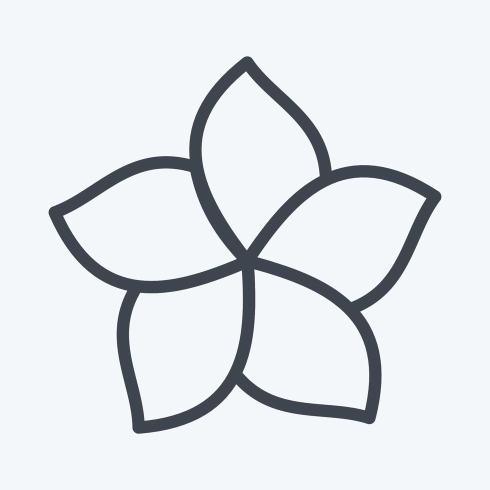 Icon Plumeria. related to Thailand symbol. line style. simple design editable. simple illustration. simple vector icons. World Travel tourism. Thai