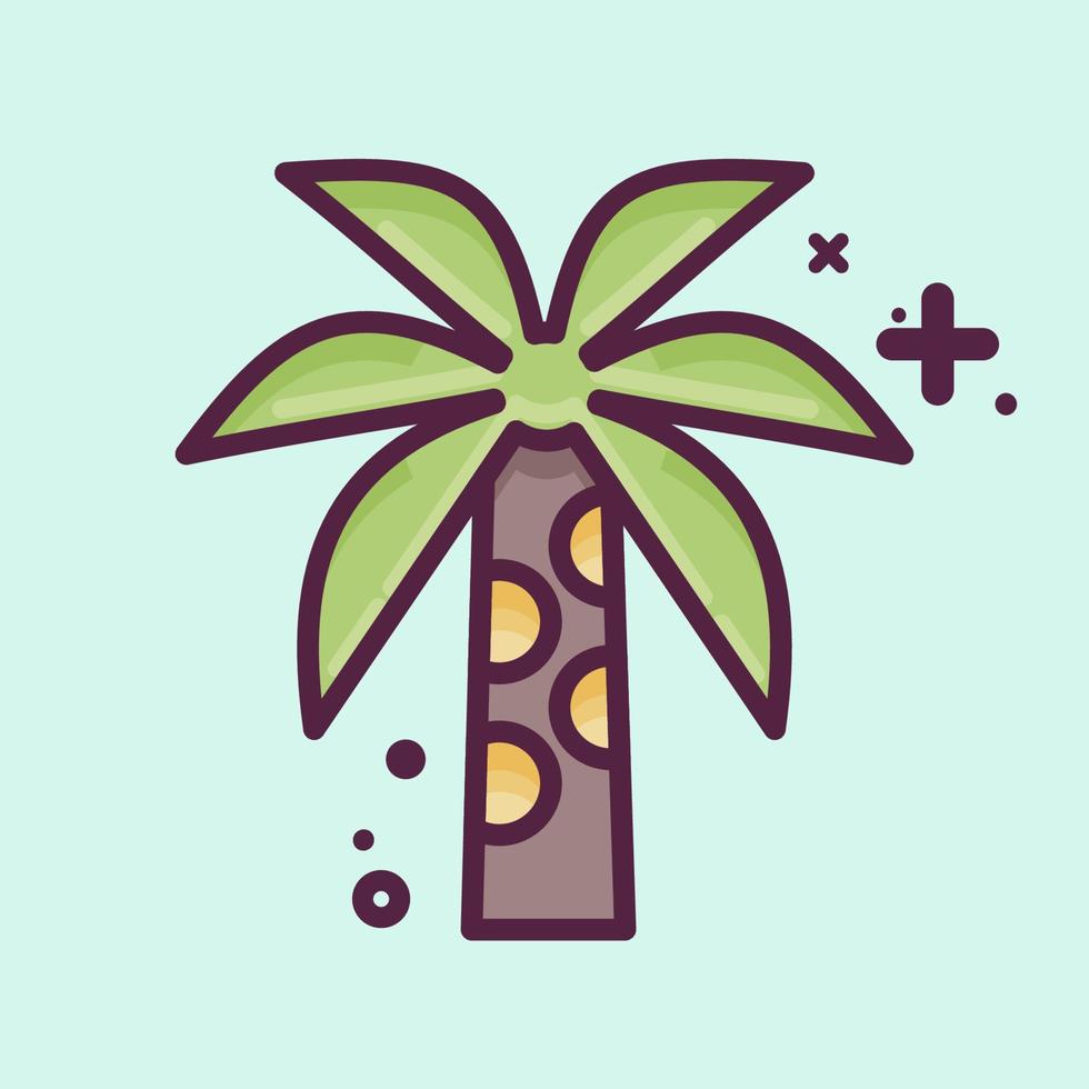 Icon Palm Tree. related to Thailand symbol. MBE style. simple design editable. simple illustration. simple vector icons. World Travel tourism. Thai