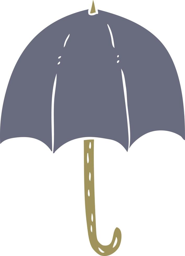 flat color style cartoon umbrella vector