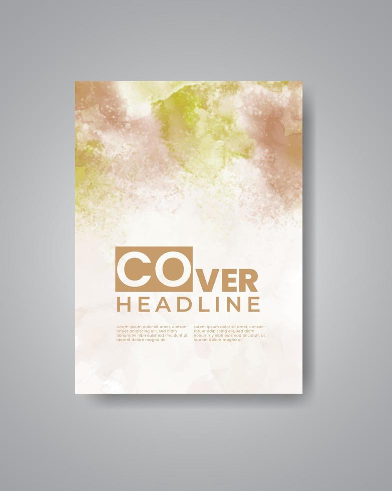 Cards with watercolor background. Design for your cover, date, postcard, banner, logo. vector