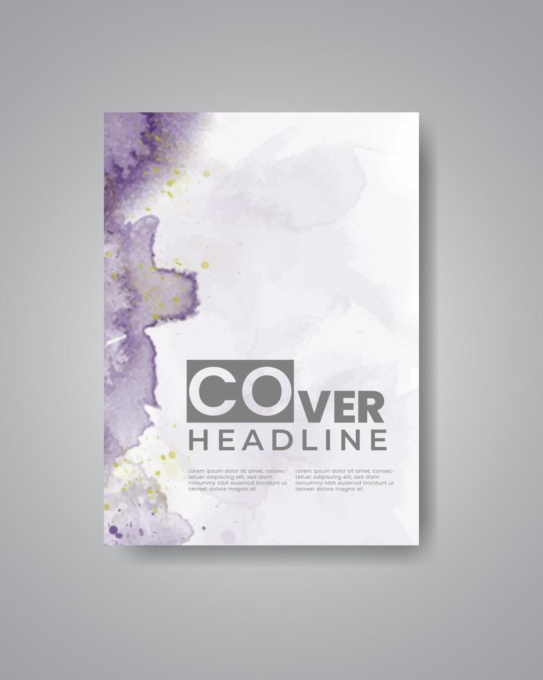 Cards with watercolor background. Design for your cover, date, postcard, banner, logo. vector
