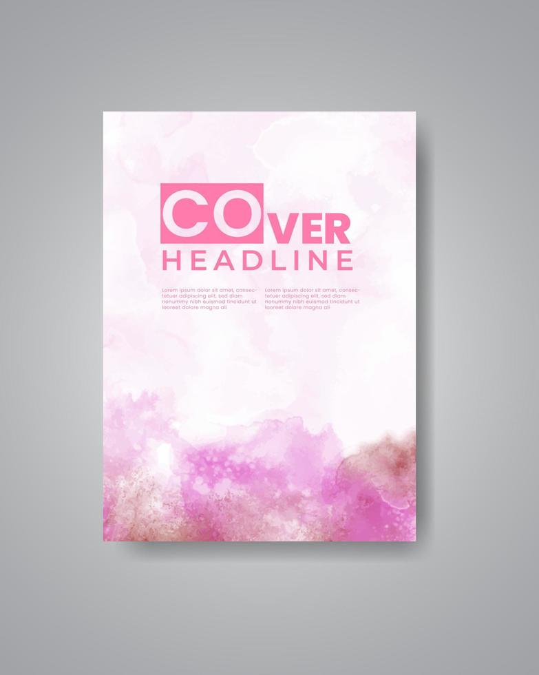 Cards with watercolor background. Design for your cover, date, postcard, banner, logo. vector