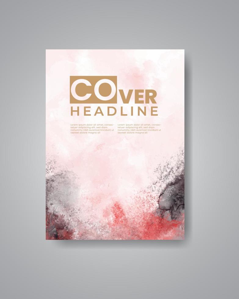 Cards with watercolor background. Design for your cover, date, postcard, banner, logo. vector