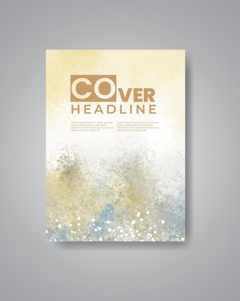 Cards with watercolor background. Design for your cover, date, postcard, banner, logo. vector