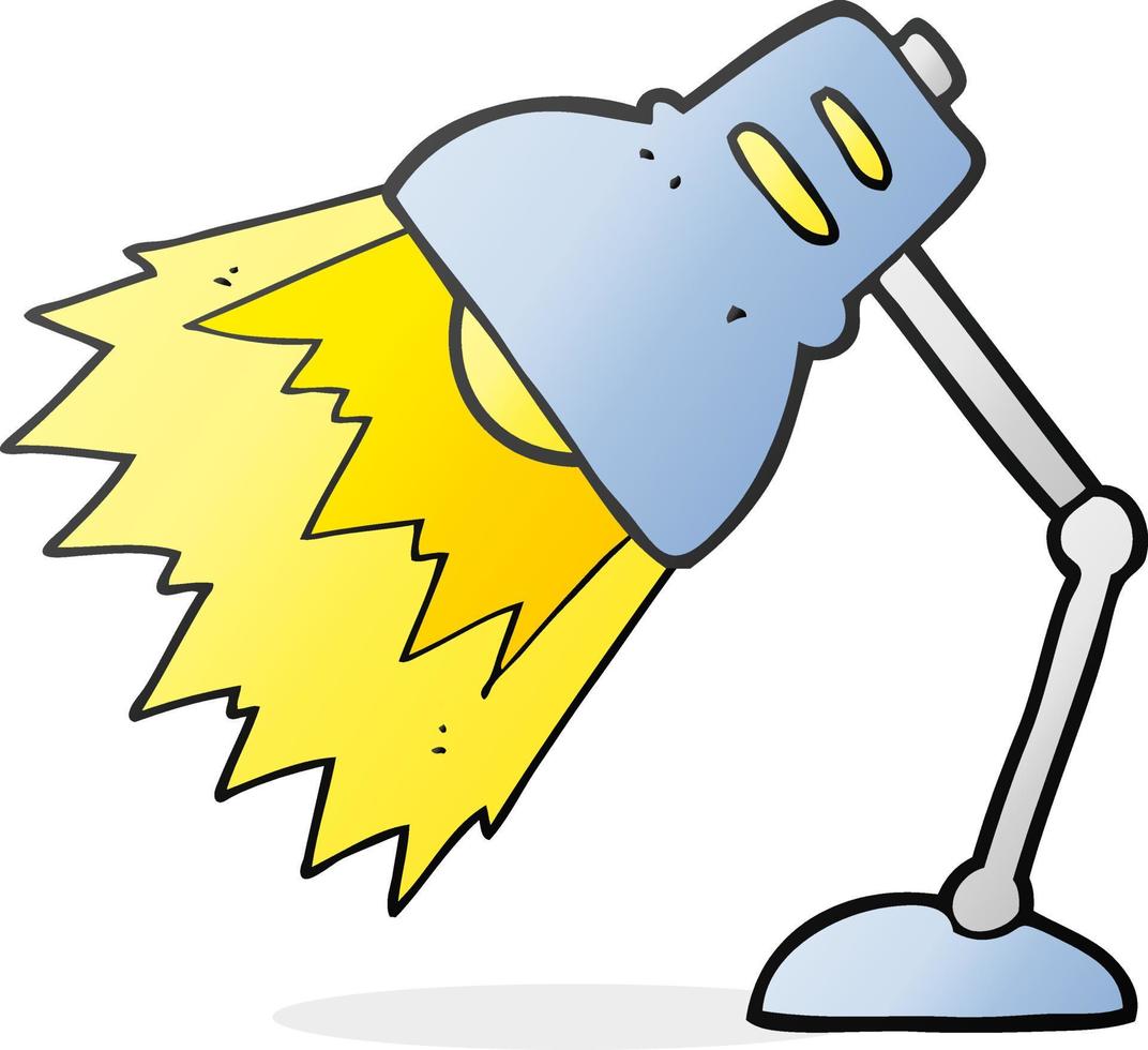 freehand drawn cartoon shining lamp vector
