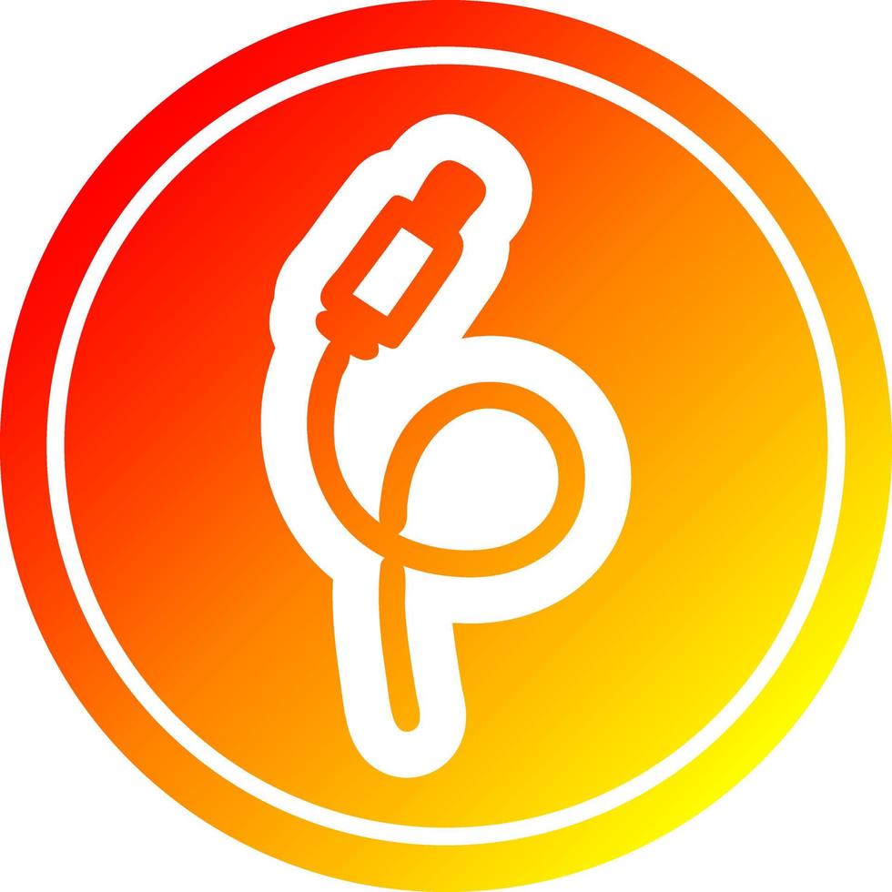 electrical plug circular in hot gradient spectrum vector