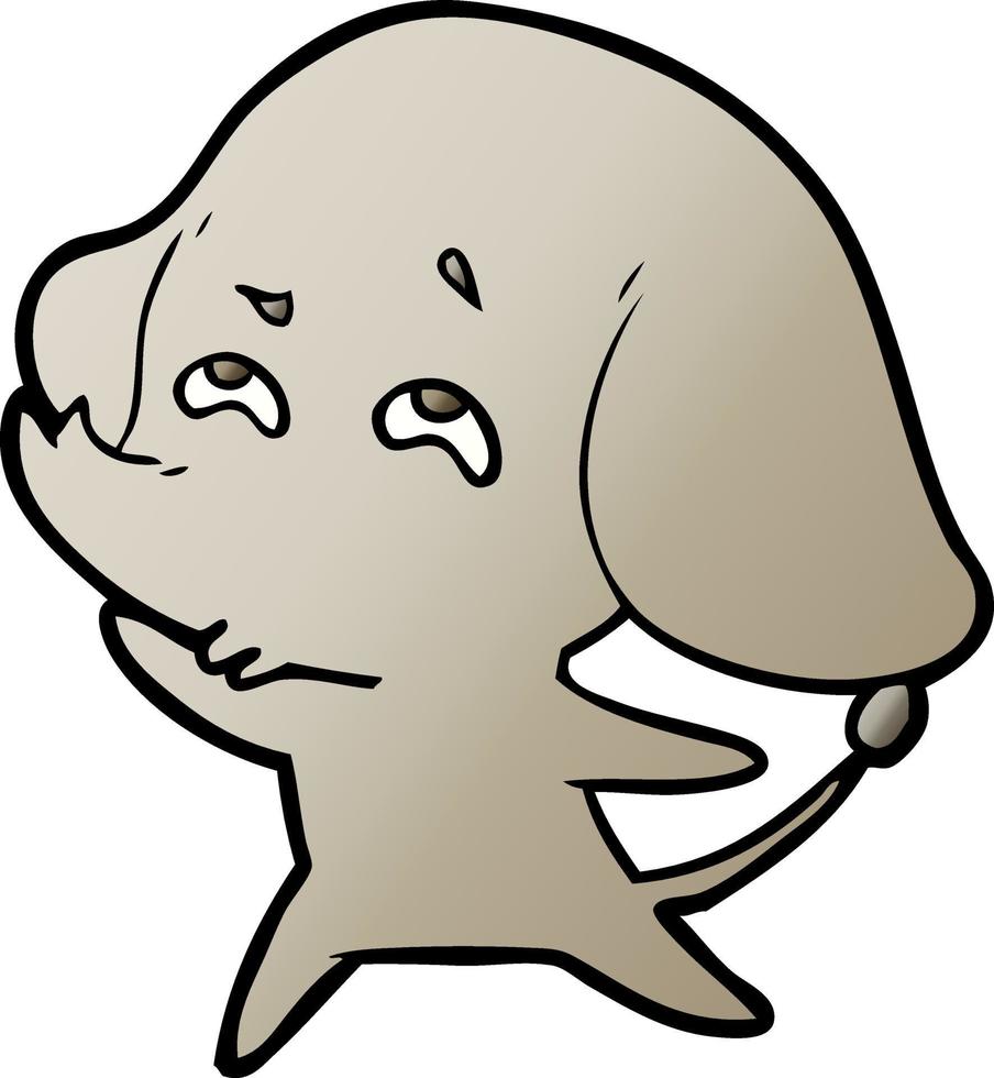 cartoon elephant remembering vector