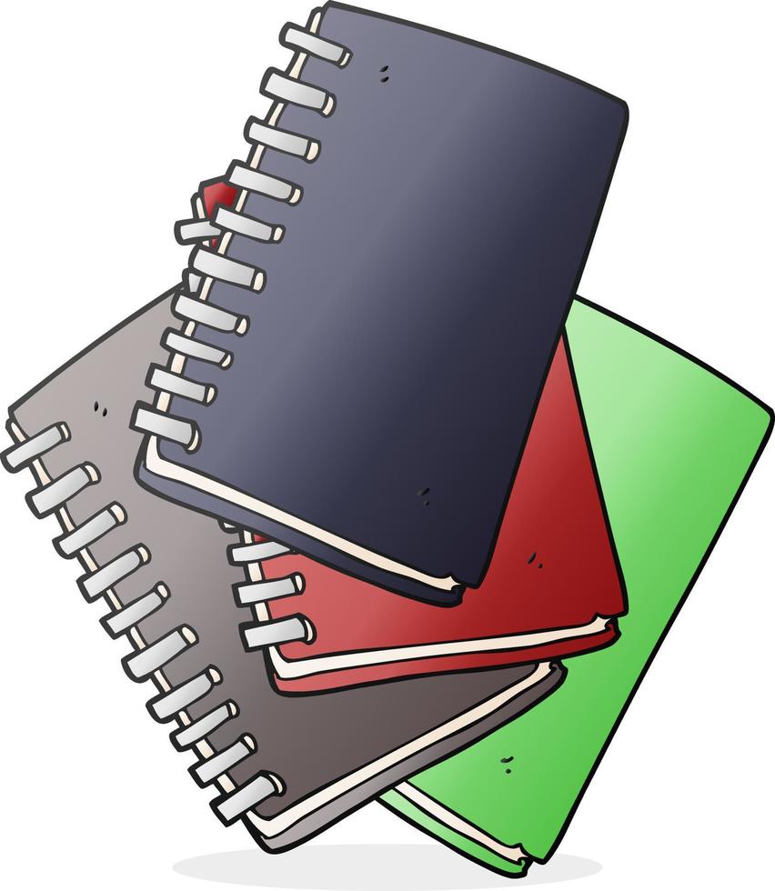 freehand drawn cartoon note book vector